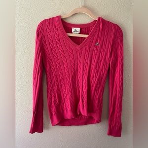 hot pink lacoste sweater